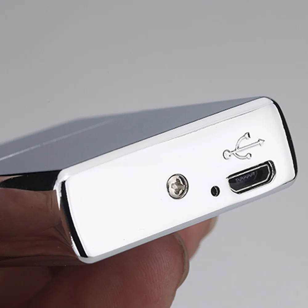 New Metal Design Rechargeable Electronic USB Lighter Cigarettes Pulse Windproof Double Arc Electric Lighters Plasma Flameles | Дом и сад