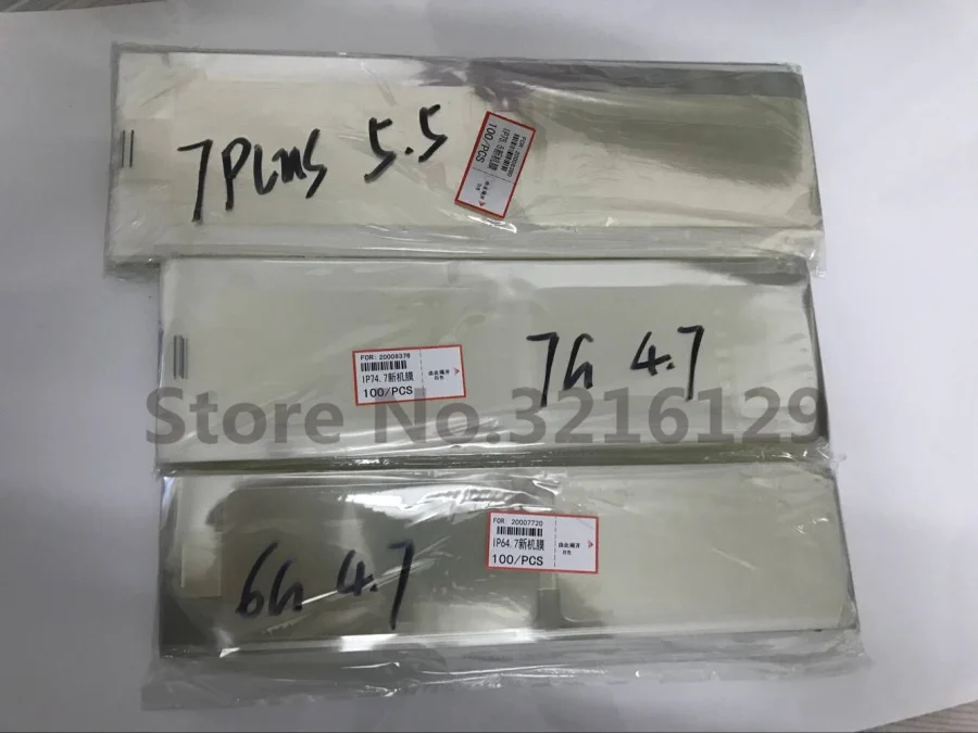 100 шт./лот Заводская Защитная пленка для переднего экрана iPhone 4 5 5S 6 6S P PLUS 6SP 7G 7plus 8G X