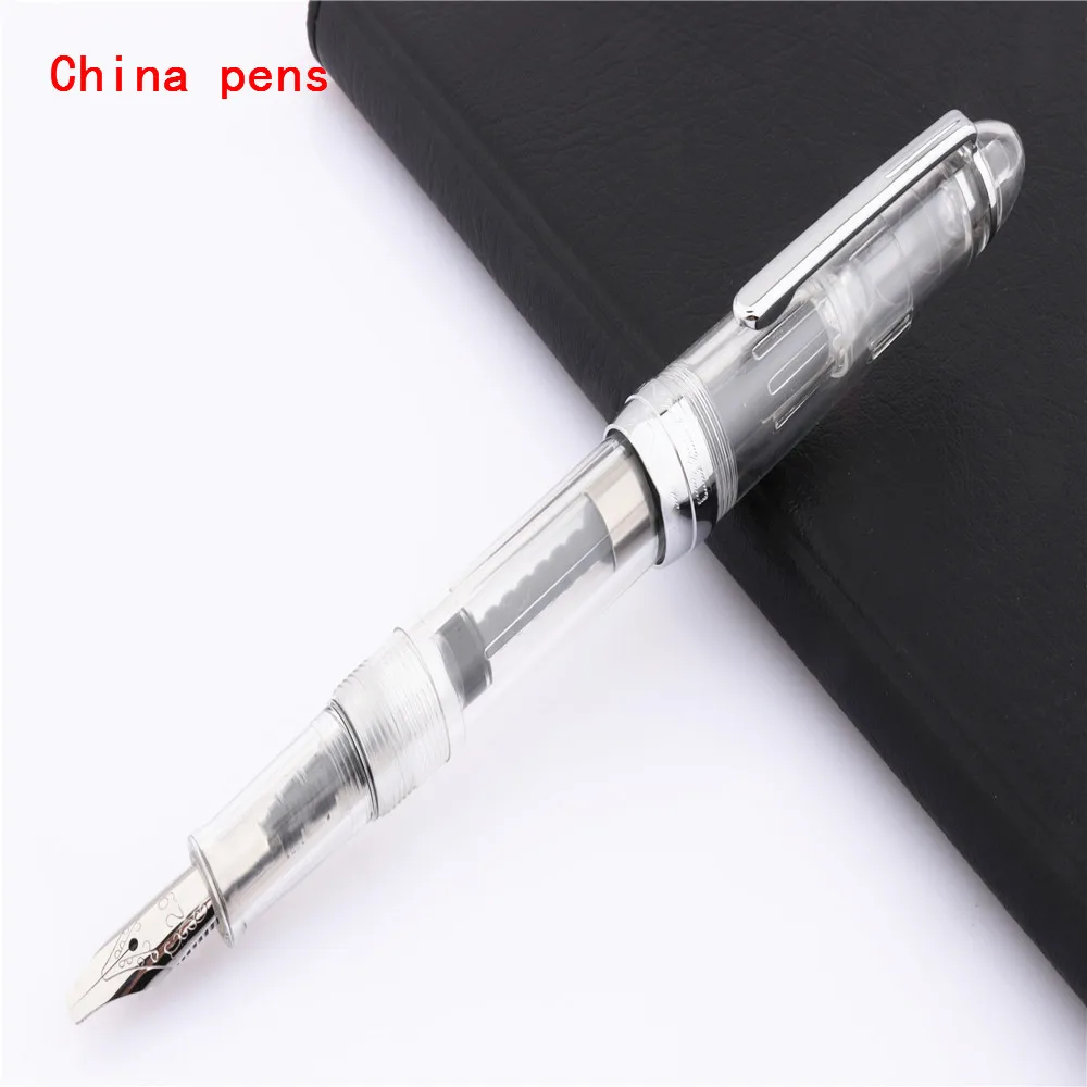 Jinhao 990 прозрачная белая английская каллиграфия Duckbill параллельная художественная ручка цветок тело плоский перо Тибетский арабский авторучка