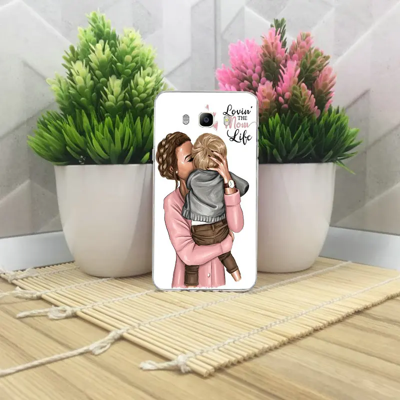 Чехол для Samsung Galaxy A3 A5 A7 J2 J3 J4 J5 J6 J7 J8 2016 2017 2018 мягкий чехол из ТПУ с надписью i love Mom Baby