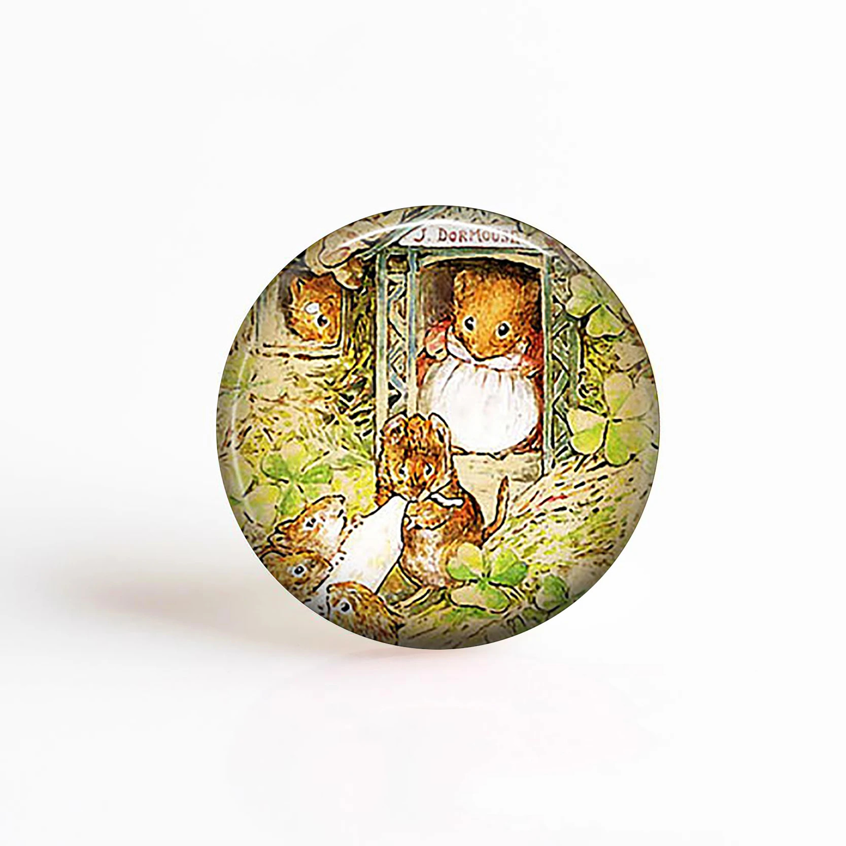 5 шт./лот мышь мама Беатрикс Поттер стеклянный кабошон подвеска ручной работы