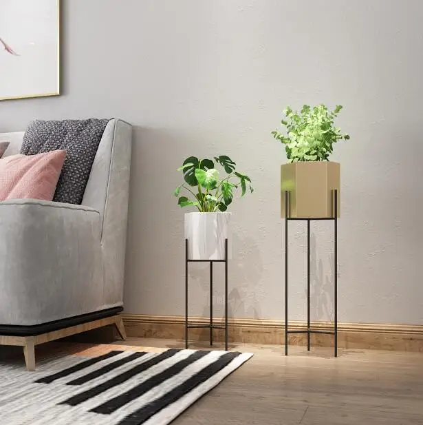 

Nordic Tieyi Flower Stand Multi-storey Indoor Living Room Green Planting Hanging Orchid Stand Balcony Flower Pot Metal Stand