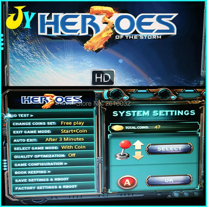 

HEROES 3 High resolution 645 in 1 jamma arcade cabinet machine game pcb board HDMI & VGA output for LCD Video game card