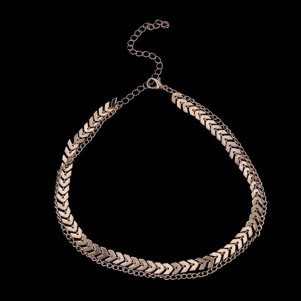 Женское Двухслойное колье Bluelans ожерелье с рыбьей косточкой Подарочная