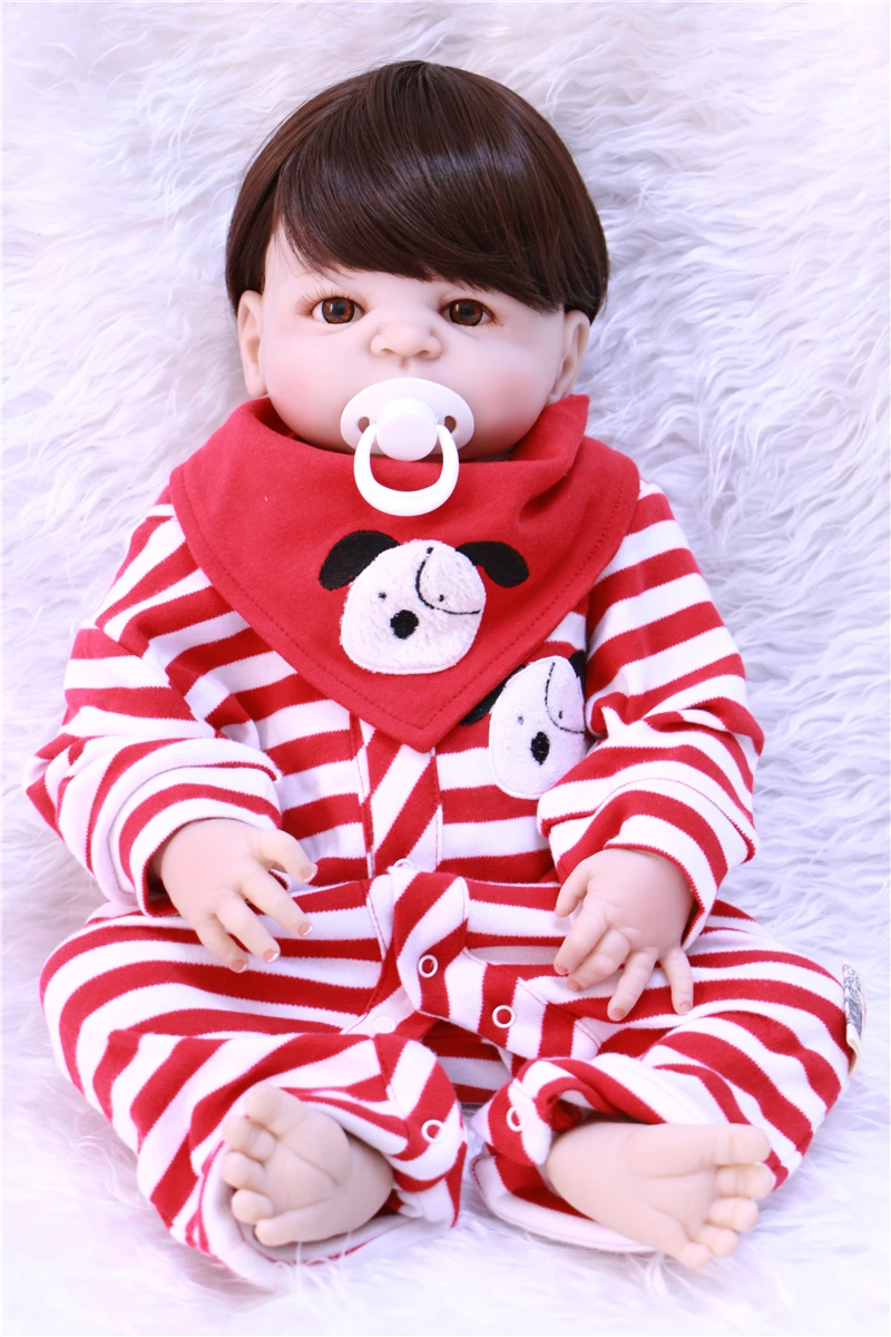 Кукла NPK 22 дюйма Reborn Baby полностью виниловая настоящая bebe reborn ручная работа
