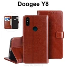 Бесплатная доставка, чехол-Бумажник Для Doogee Y8, кожаный чехол-бумажник для телефона Doogee Y8, откидной Чехол, силиконовый чехол с подставкой и держателем для карт