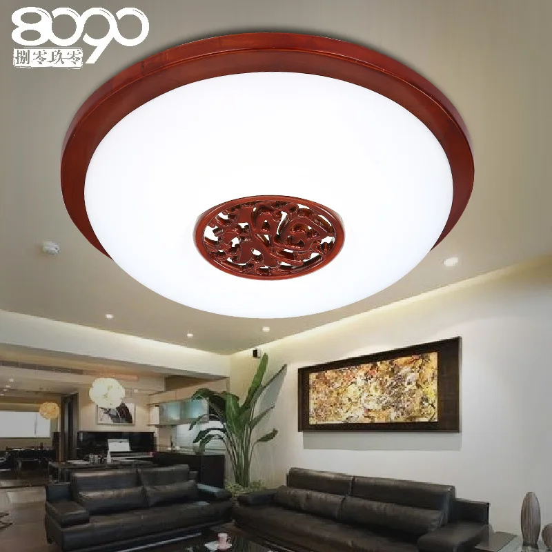 8090 Chinese modern minimalist lighting fixtures Ceiling aisle led round wooden balcony bedroom living room lights | Обустройство