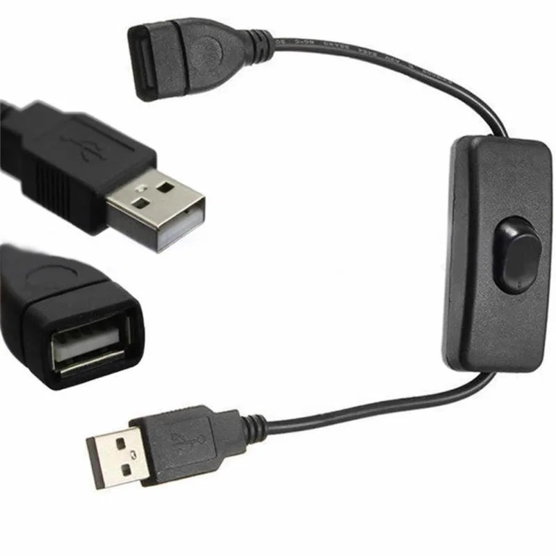 USB Мужской к женскому удлиненному кабелю w/вкл/выкл тумблер вентилятор с лампами линия управления потребительские аксессуары