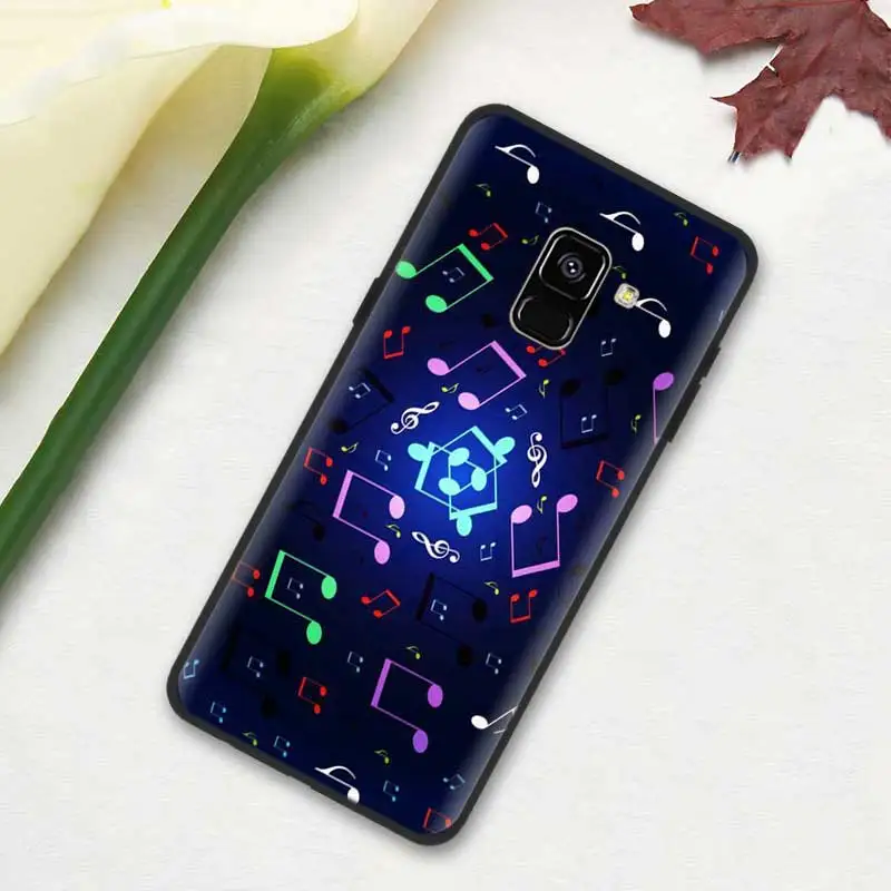 01 Черный мягкий силиконовый чехол для Samsung Galaxy A7 A70 A50 A40 A30 A20 A10 A8 A9 A6 плюс звезда A20E старый музыкальная нота - Цвет: 01