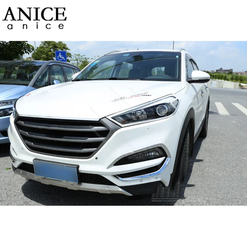 2 шт хромированные для передних фар Frame украсить обложку hyundai Tucson 2015 2018| |