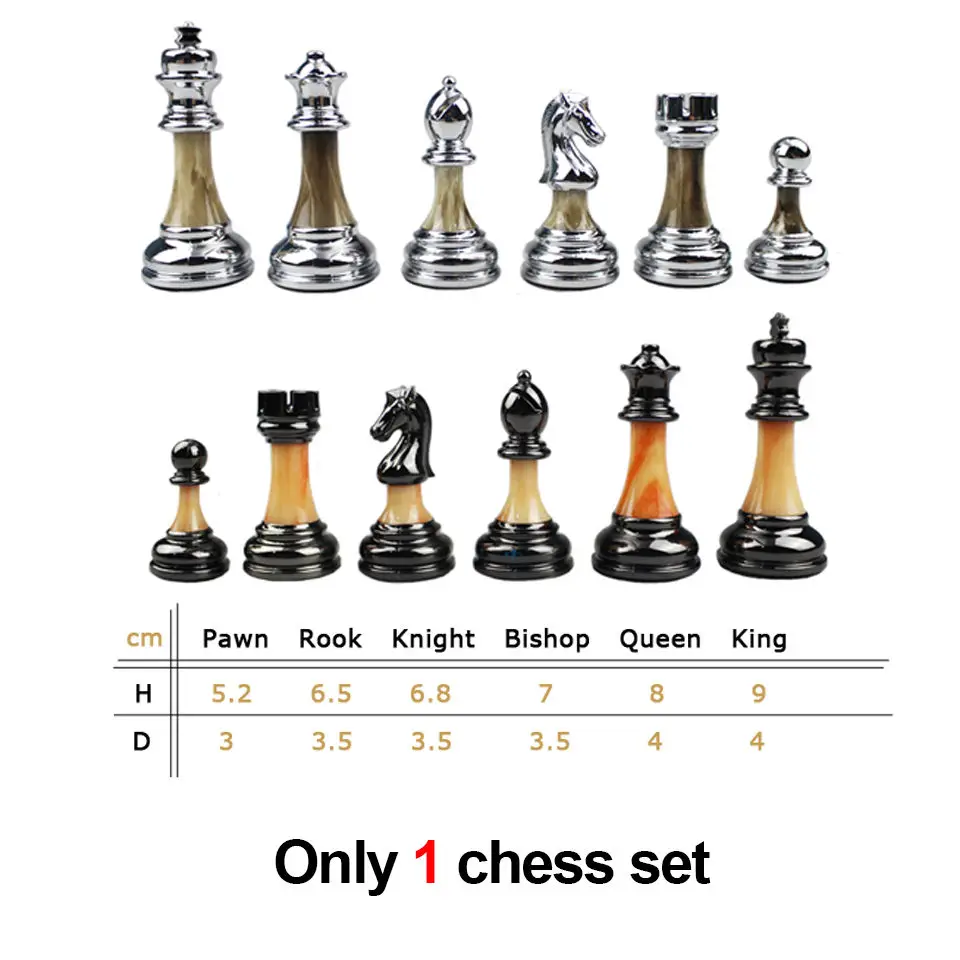 only chess pieces Высокое качество шахматные фигуры Высота короля 90 мм АБС пластиковое покрытие процесс и металлическое отягчающее Chessman шахматная игра BSTFAMLY IA2 - Цвет: only chess pieces