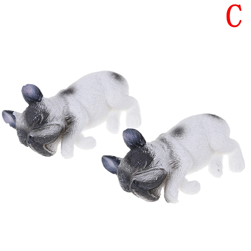 2 шт. Kawaii статуэтка, украшение, собака корги, игрушки, смола, подарок для детей, японский пейзаж, сонная серия миниатюр, фигурки