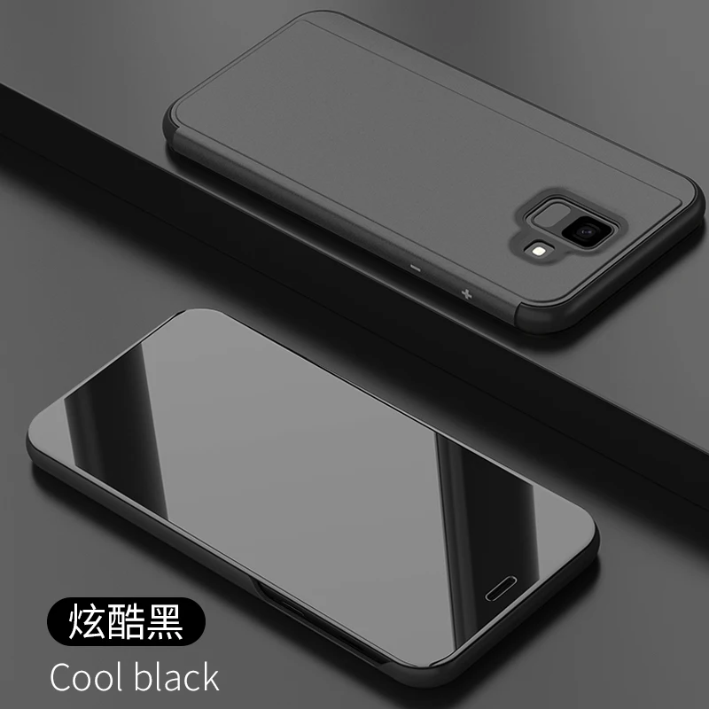 Зеркальный Чехол С Откидывающейся Крышкой для samsung Galaxy A6 + плюс 2018 J4 J6 J8 A8 звезда
