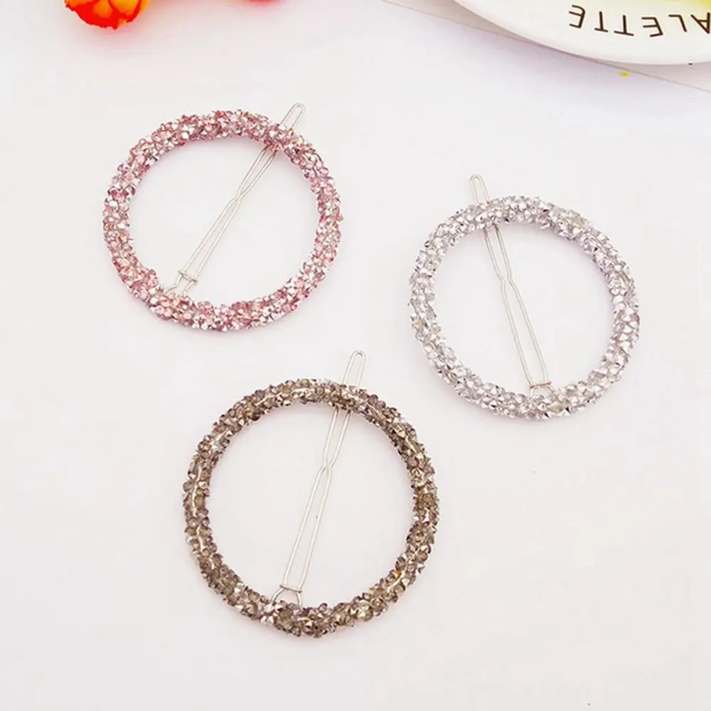 1 Pc Fashion Crystal Rhinestones Hairpin Star Round Shape Women Hair Clips Barrettes Styling Accessories | Красота и здоровье
