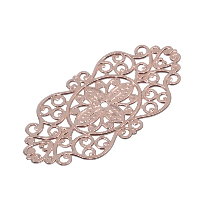 28*56mm antique bronze silver rose gold gun black Mixed Copper filigree flower charms and pendants jewelry making findings 50pcs | Украшения
