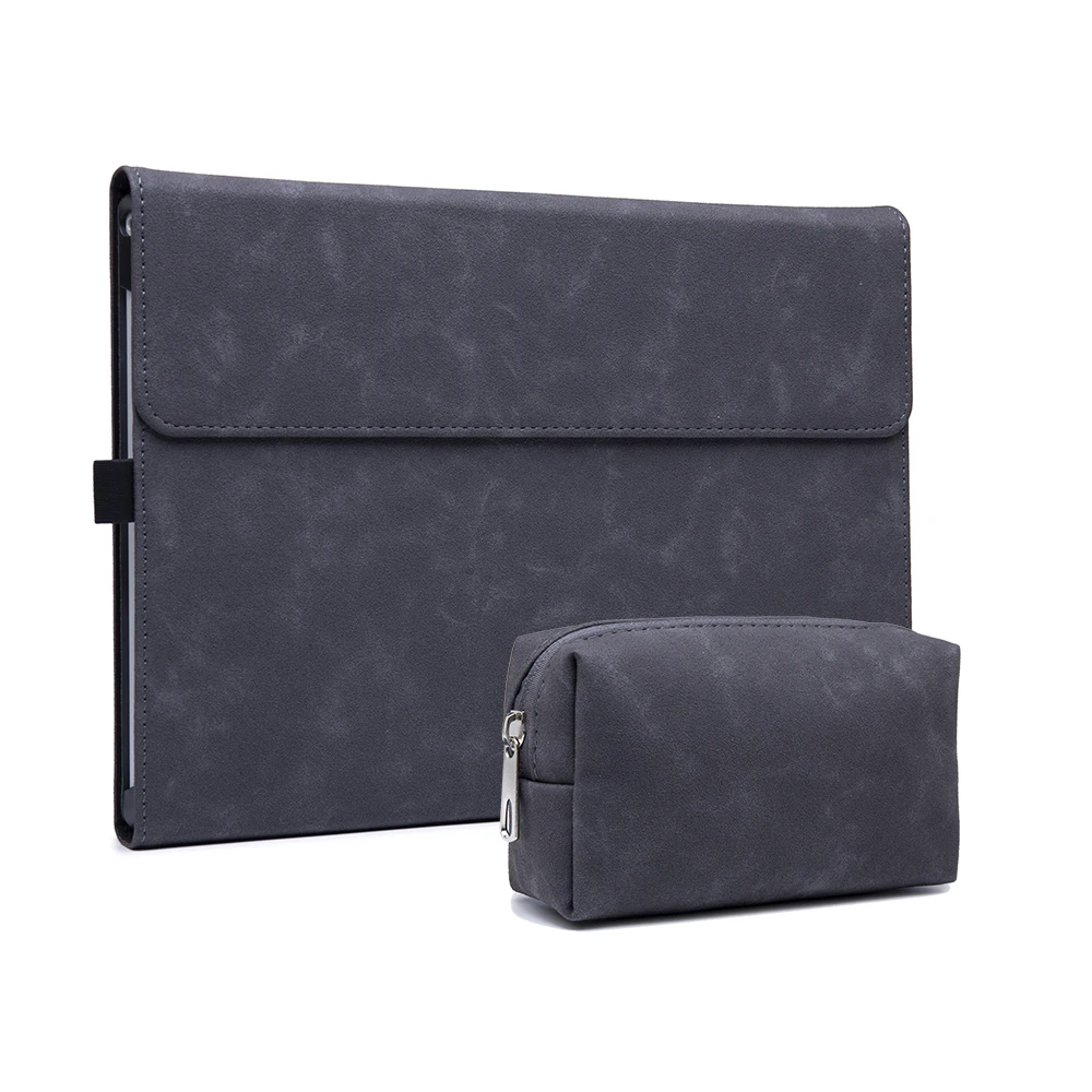 Matte Dark Gray Bag Чехол для ноутбука из искусственной кожи для microsoft Surface Pro 6, чехол для планшета, подставка для планшета, держатель для Surface new Pro 4/Pro 5, чехол для ноутбука - Цвет: Matte Dark Gray Bag