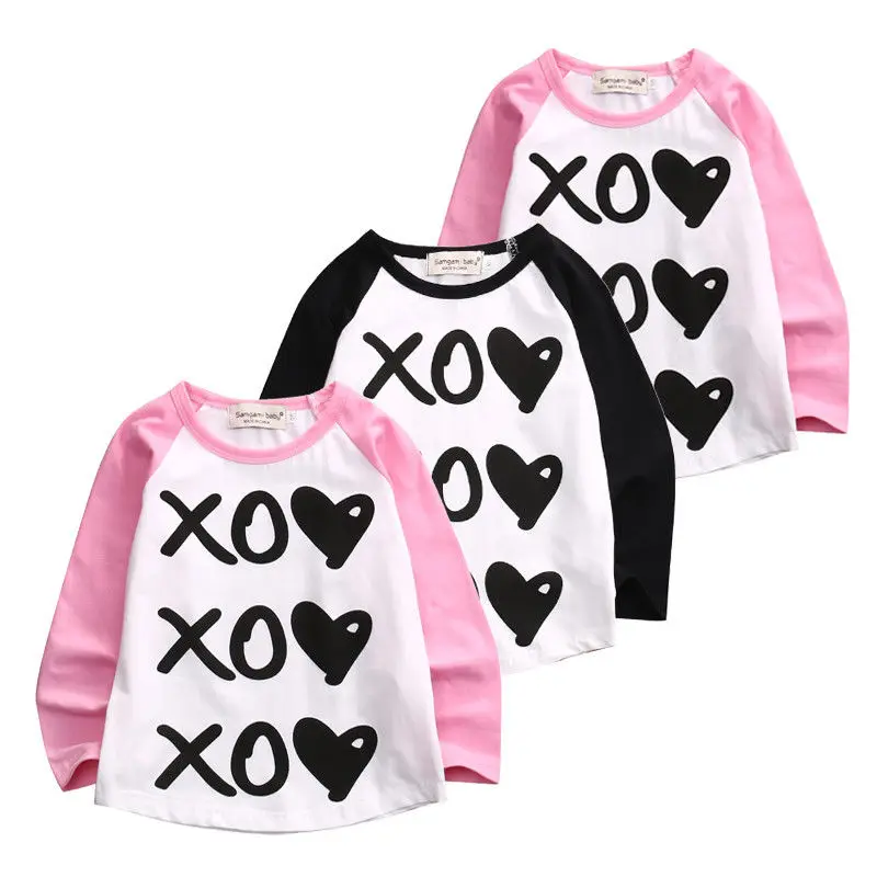 Новинка 2017 года сезон весна-осень Детские футболки для девочек и мальчиков топы