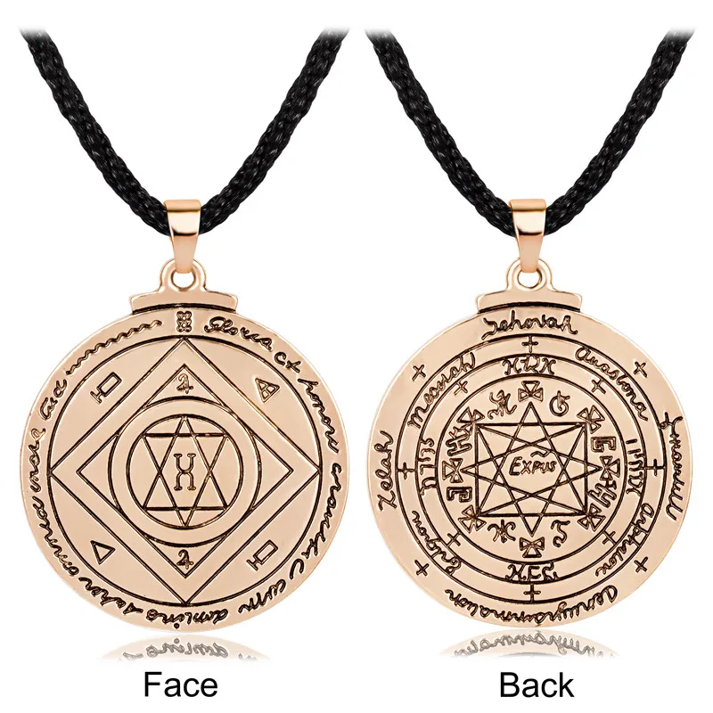 Оберег на удачу ключ Соломона Пентакль печать кулон Цепочки и ожерелья
