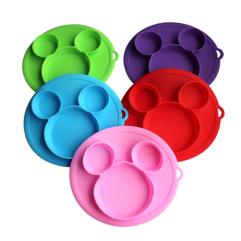 

Baby Safe Silicone Dining Plate Children Dining Dishes Feeding Baby Tableware BPA Free Kids Baby Feeding Bowls Plate