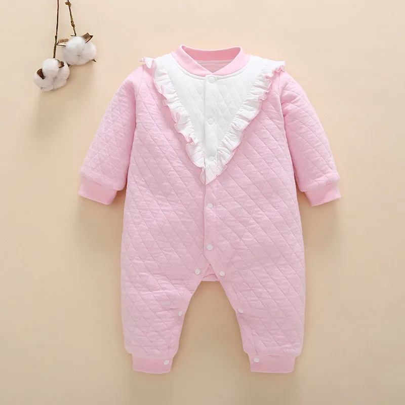  Одежда для малышей Комбинезоны с пуговицами 100% хлопок С длинными рукавами Милый