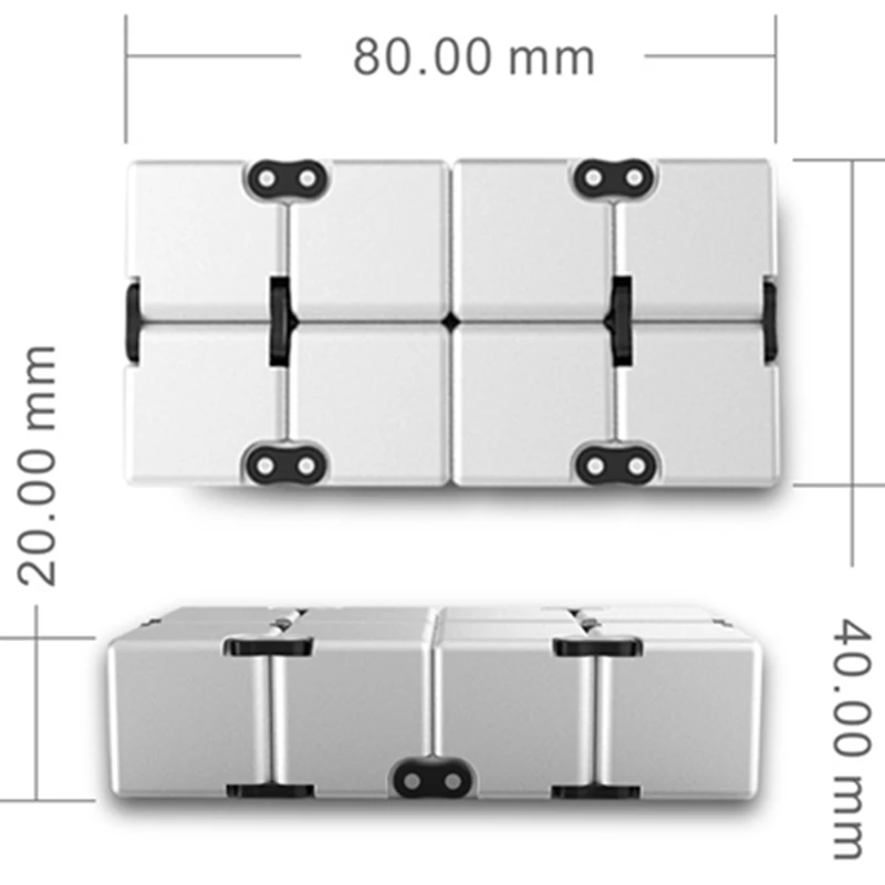 Aluminum Alloy Metal Infinity Cube ABS Magic For Stress Relief Fidget Anti Anxiety Funny EDC Toy Gift adult children | Игрушки и хобби