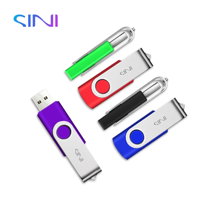 Синий USB флэш накопитель поворотный металлический cle флеш карта памяти 64 ГБ 4 8