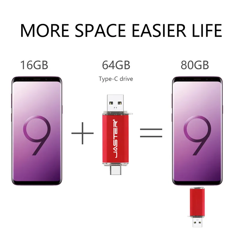 Логотип Jaster type-C 3,0 usb флэш-накопитель 3,0 64 Гб металлический пользовательский накопитель 32 Гб карта памяти 16 Гб для телефонов Micro Stick