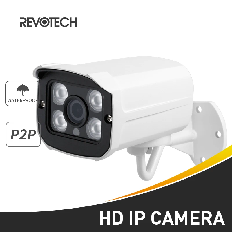 Водонепроницаемая наружная IP-камера 1080P 4 светодиода МП цилиндрическая камера