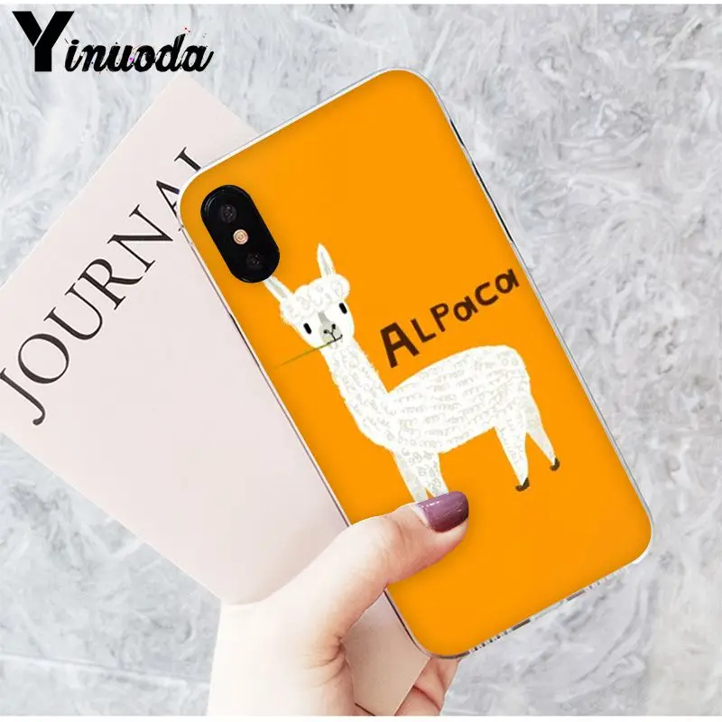 Yinuoda Lama Alpacas красочные милые аксессуары для телефона чехол iPhone X XS MAX 6 6S 7 7plus 8 8Plus 5 5S