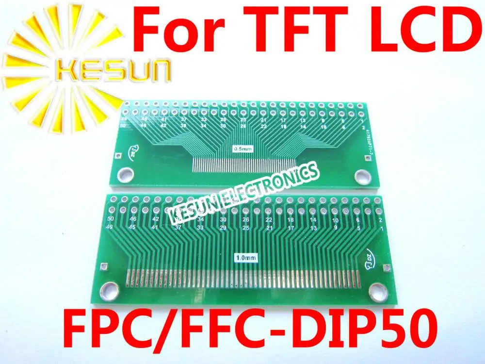 Бесплатная доставка 20 шт. FPC FFC поворотный DIP 50P 0 5/1 мм Шаг IC адаптер гнездо/плата