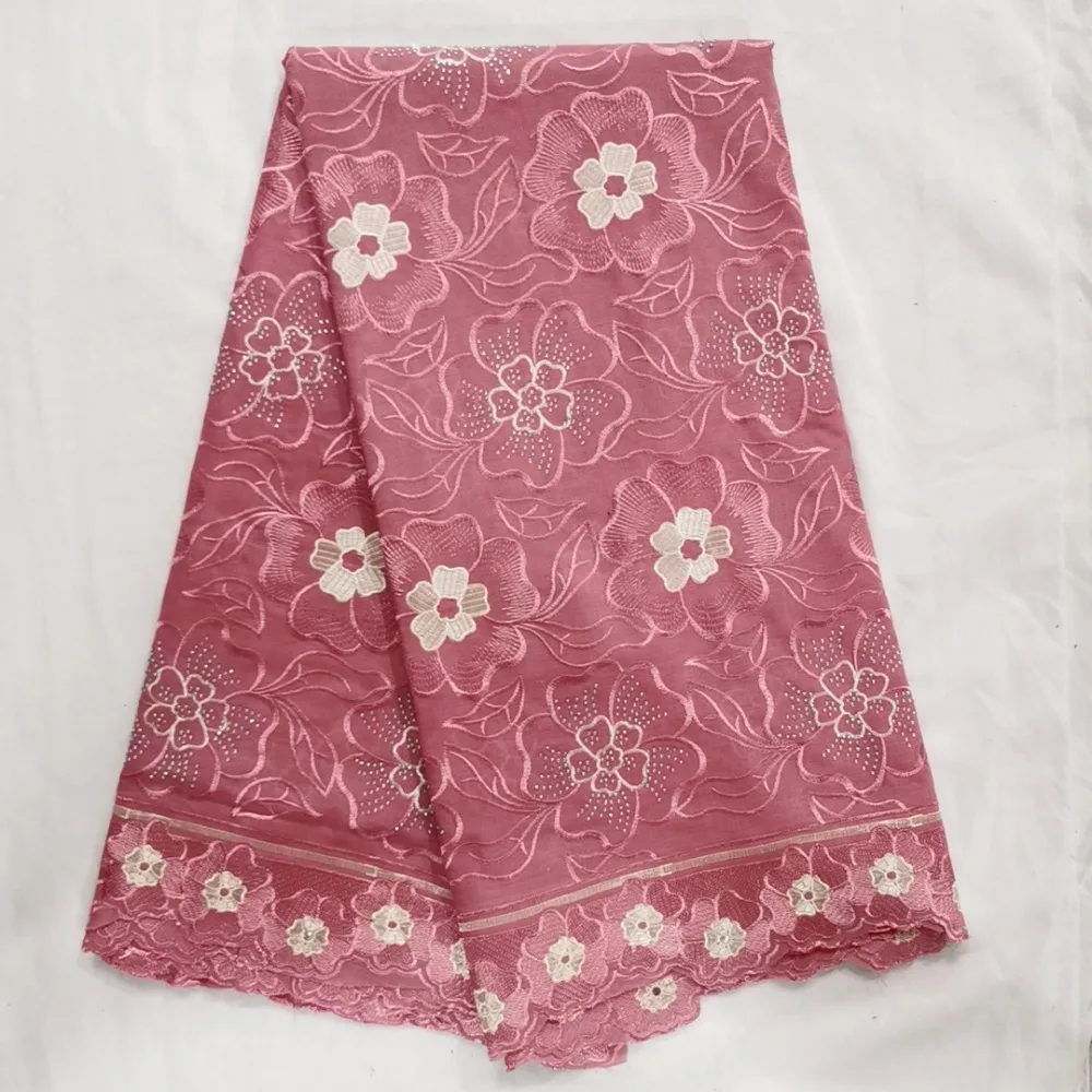 African Cotton Swiss Voile Lace Fabric High-grade fabrics Swiss Voile Lace In Switzerland For Wedding Party Dress