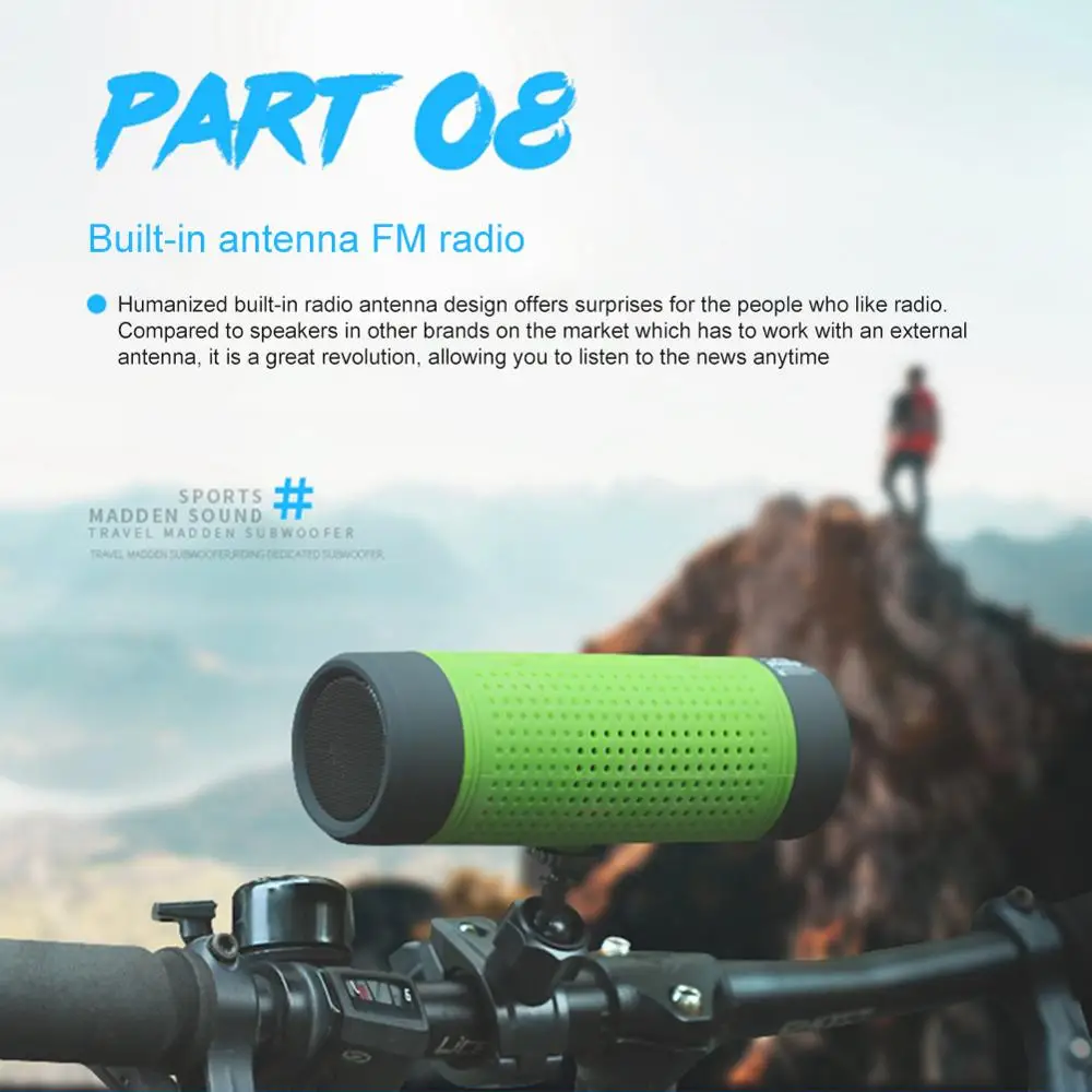 Makescc S1 водонепроницаемый ударопрочный Bluetooth велосипедный аудио фонарик для езды