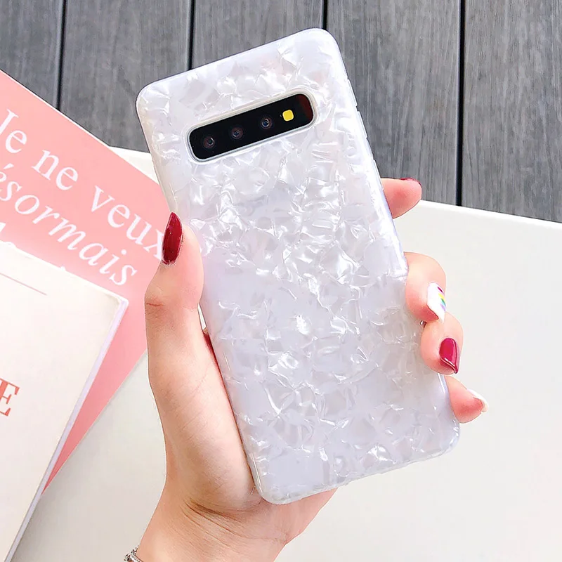 Мягкие чехлы YHBBCASES с рисунком волшебных красочных ракушек для Samsung Note 10 Plus Galaxy S10 S8