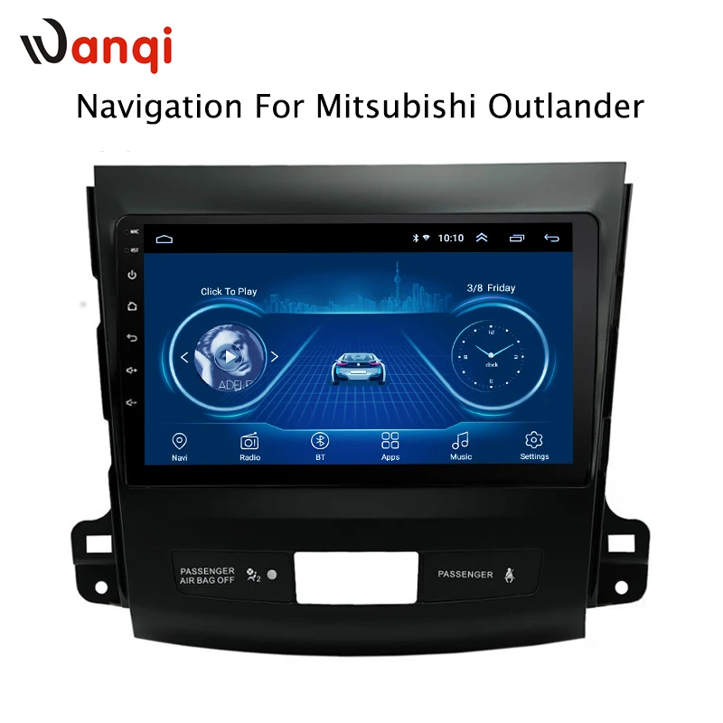 Android 8,1 полный сенсорный экран 9 дюймов Автомобильный gps Радио Навигация для Mitsubishi Outlander 2006 2007 2008 2009 2010 2011 2012