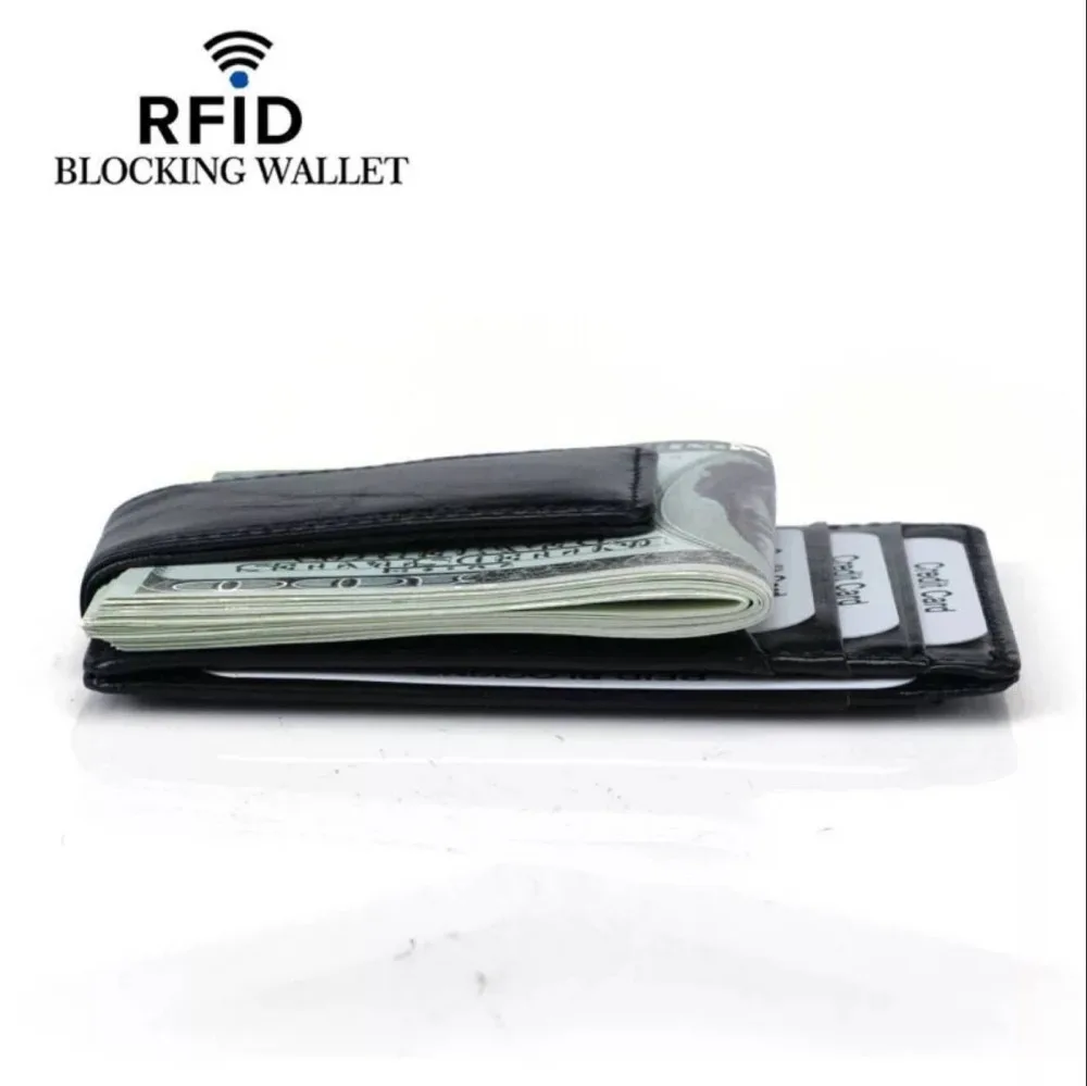 Rfid блокирующий кошелек для кредитных карт с держателем фотографий из
