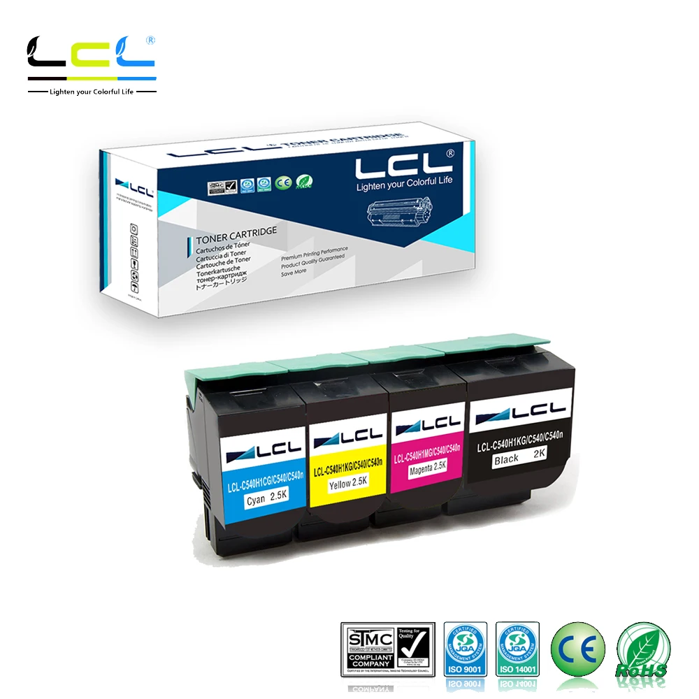 LCL C540H1KG C540H1CG C540H1MG C540H1YG (1 Pack k/c/m/y) черный совместимый тонер картридж для Lexmark C540 C540n