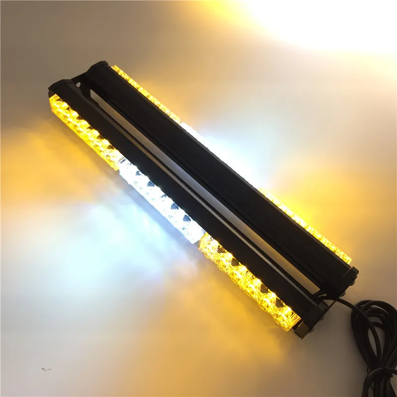 DC12V с обеих сторон длинный светильник 36 светодиодный автомобильный Грузовик аварийный стробоскоп мигающий светильник спасательный автомобиль лампа полицейский Предупреждение ющий светильник ing - Цвет: Yellow White Yellow