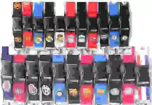 football mix DHL,, 100 шт., автомобильная одежда, брелок для ключей с логотипом бейдж со шнурком, держатели для мобильного телефона, ремни на шею#125 - Цвет: football mix