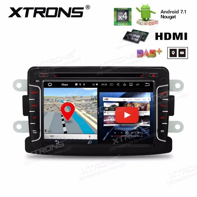 7 &quotчетырехъядерный ОС Android 1 nougat автомобильный DVD для Renault Logan 2012 2017 &amp Dokker Duster 2011