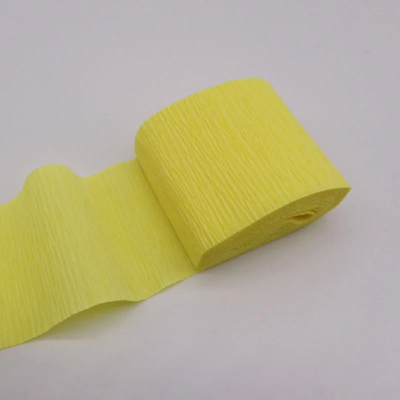 5 см* 250 см многоцветный рулон гофрированной бумаги DIY цветок вечерние для душа ребенка предметы для украшения дня рождения Crinkled гофрированной бумаги ремесло - Цвет: Yellow