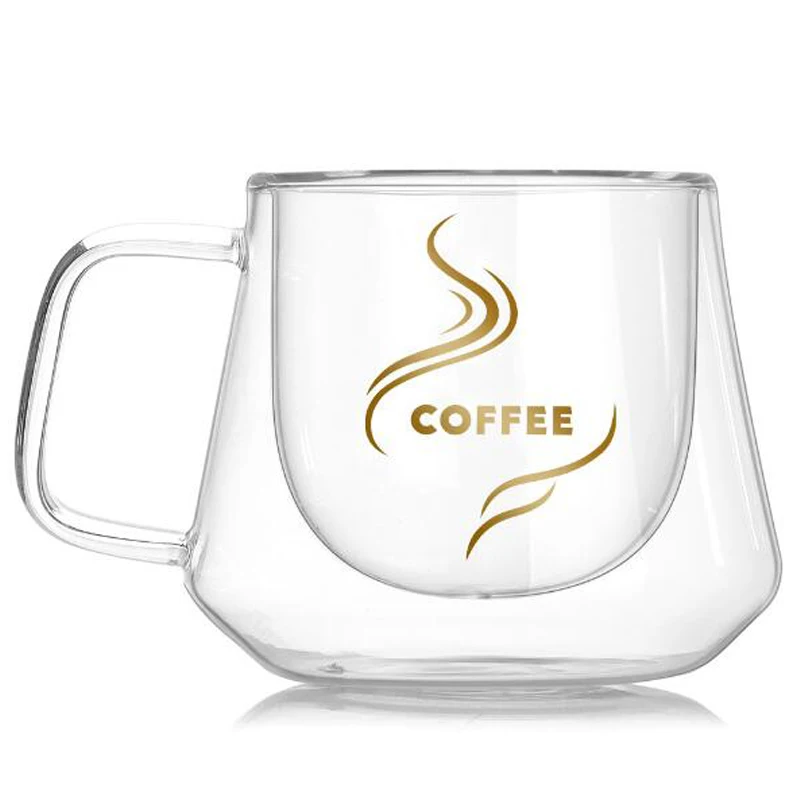 with LOGO Высокое качество кружка с двойными стенками офисные кружки теплоизоляция двойная кофейная кружка кофейная чашка - Цвет: with LOGO