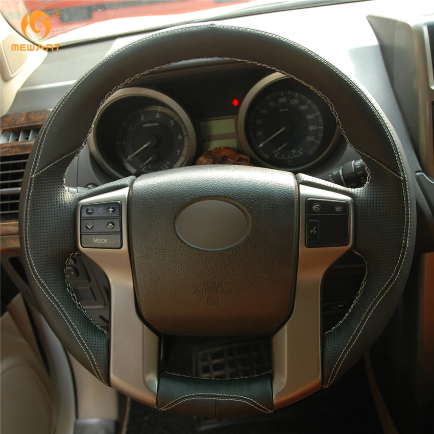Чехол на руль из черной кожи для Toyota Land Cruiser Prado 2010-2015 Tundra 2013-2017 Tacoma 2011-2016 4runner |