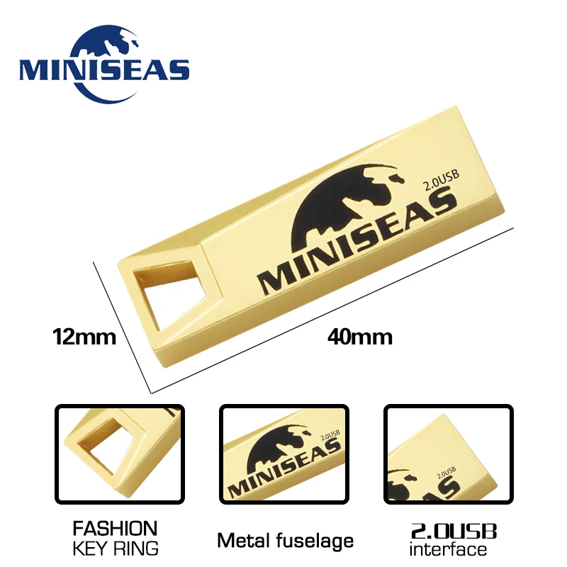 USB флеш накопитель Miniseas 4 цвета крутой металл 8 ГБ 16 32 64 флешка карта памяти для