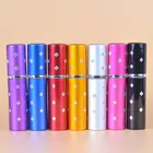 10 шт.лот 5 мл 10 мл дорожный флакон для духов стеклянный флакон для духов с распылителем алюминиевый пустой флакон с распылителем стеклянный флакон-распылитель для духов