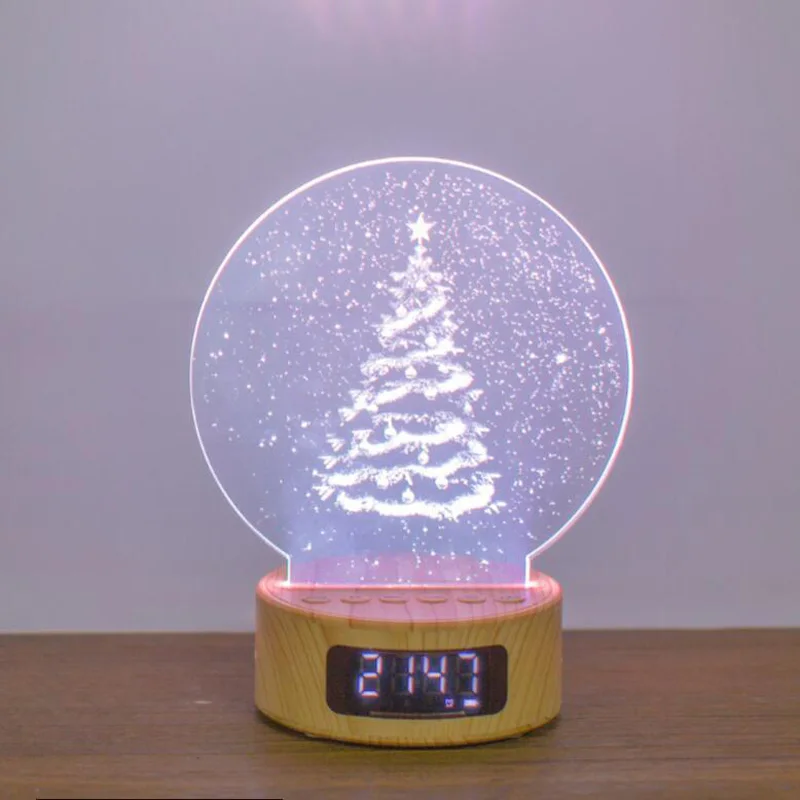 Christmas tree Светодиодный Ночной светильник, Bluetooth динамик, Ночной светильник, подарок, новая странная спальная ситуация, Ночной светильник, многофункциональная прикроватная лампа - Цвет: Christmas tree