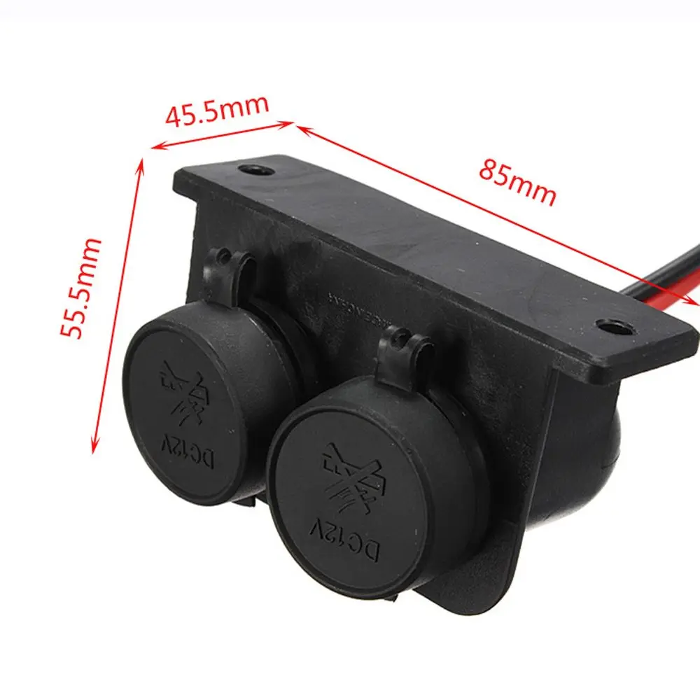 Водонепроницаемый двойной разветвитель с крышкой адаптер 12 В двухсторонний