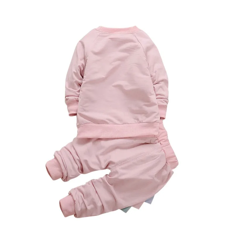 Осенне-весенний комплект со свитером с рисунком для маленьких девочек модный