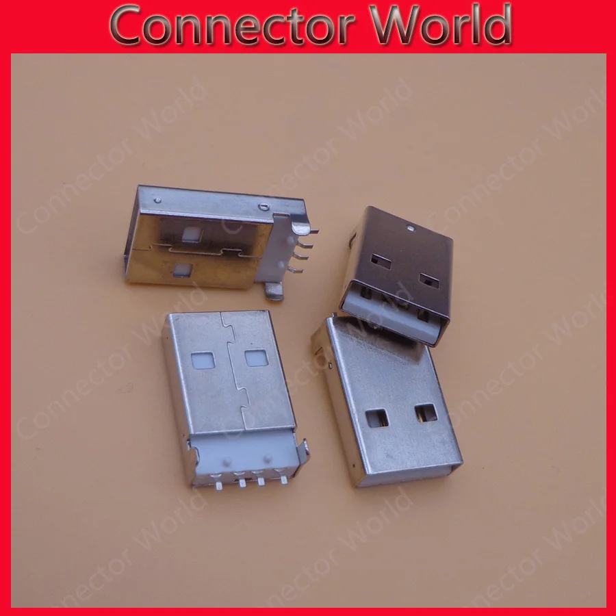 10 1000 шт./лот USB 2 0 штекер тип A PCB разъем прямоугольный 90 градусов SMT SMD micro jack