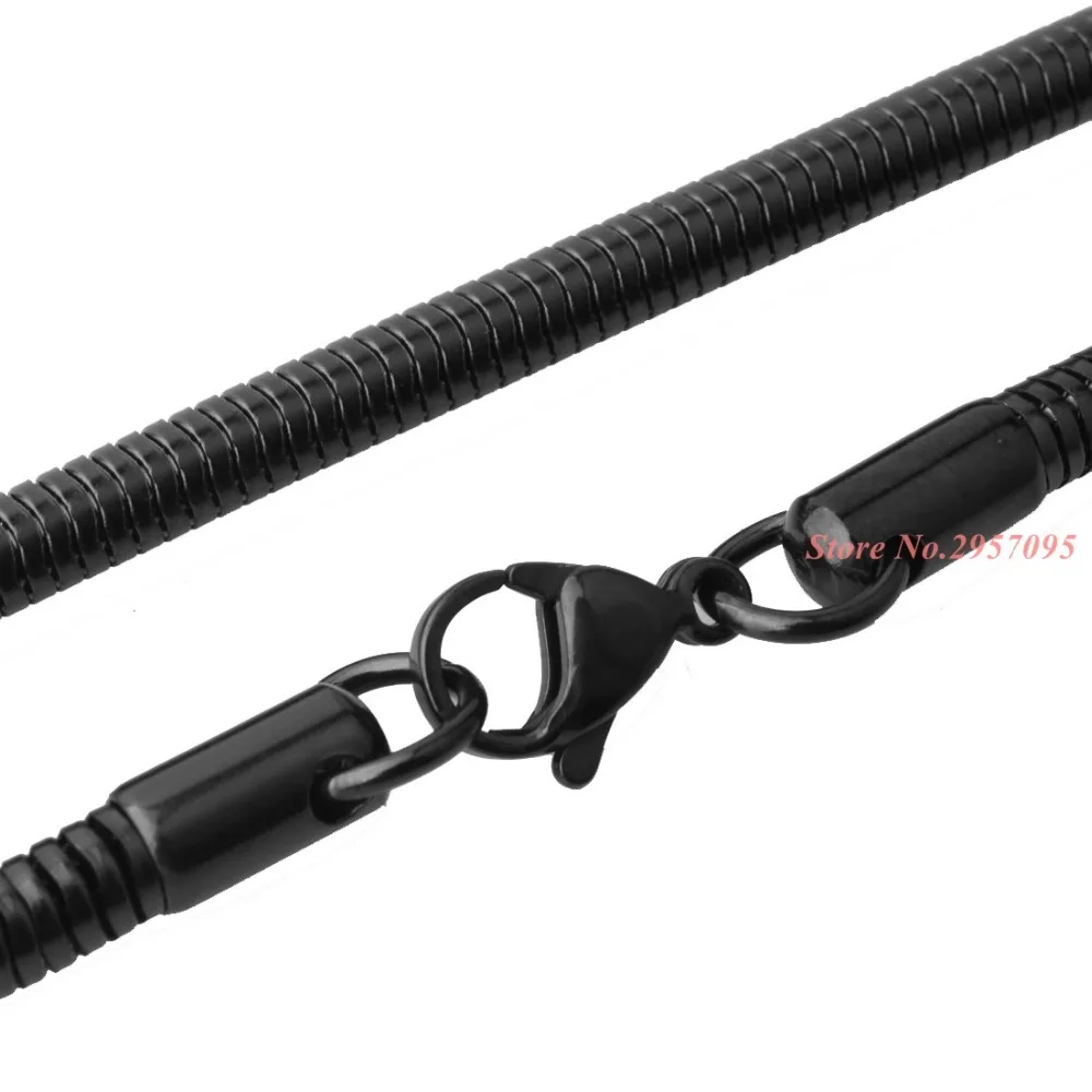 Серебряное/золотое/черное ожерелье из нержавеющей стали цепочка змея подходит