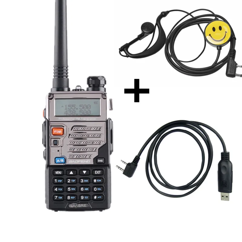Baofeng UV-5RE портативная рация 10 км VHF UHF 136-174 МГц и 400-520 МГц Двухдиапазонная двухсторонняя радио UV-5R серия портативный радиоприемопередатчик - Цвет: Синий